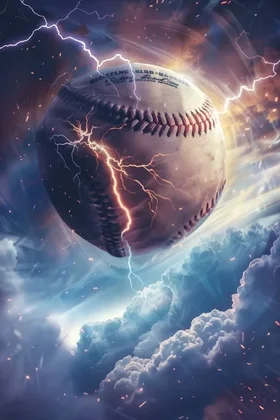 Baseball Lightning digital photography background