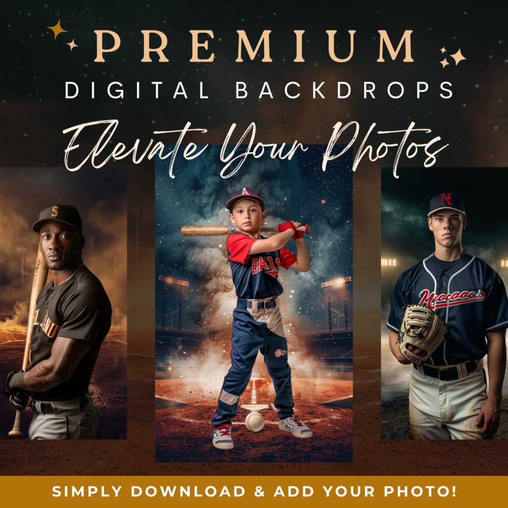 50 Baseball Backgrounds of Baseball Stadium Lights. Perfect Baseball Field Backgrounds for Softball Background or Baseball Backdrop. With Smoke Effect and Fog Overlay.